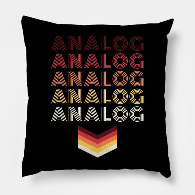 Retro Analog Pillow by Analog Designs