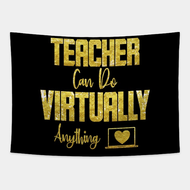 Teachers can do virtually anything Shirt Tapestry by Johner_Clerk_Design