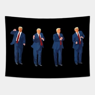Trump Dancing Funny Donal Trump Tapestry