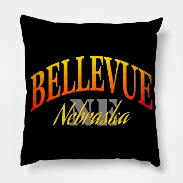 City Pride: Bellevue, Nebraska Pillow by Naves