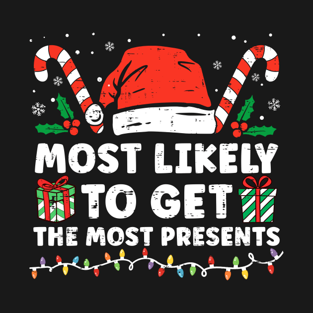 Most Likely To Get The Most Presents Christmas Pajamas by unaffectedmoor