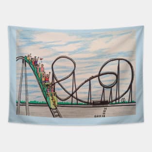 Roller coaster ride Tapestry