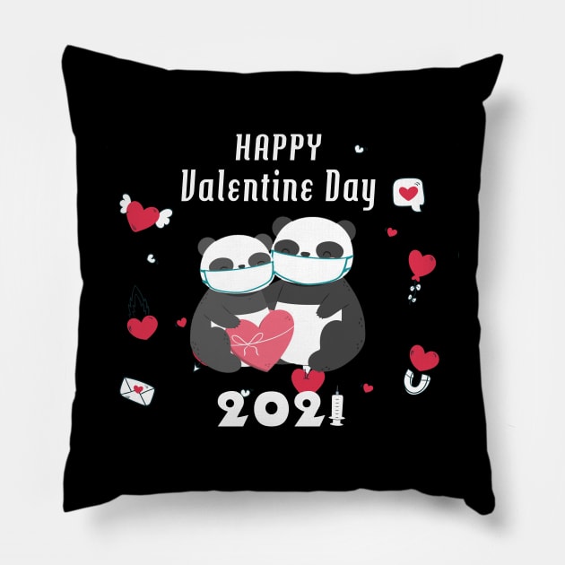 happy valentines day 2021 Pillow by DesStiven