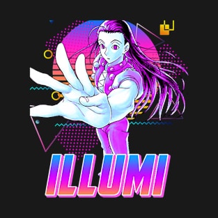 illumi Retro Style  Magnet , hunterxhunter, hunter x hunter, killua, feitan, hisoka, kurapika, leorio, pitou, sparkle, gon T-Shirt