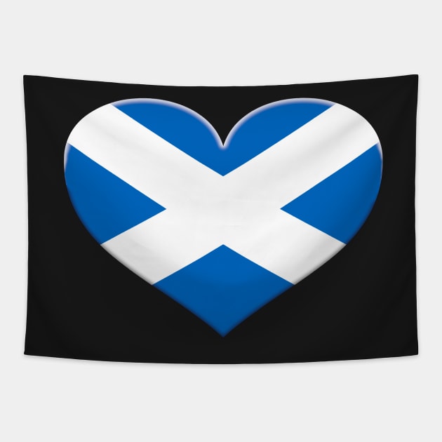 I Love Scotland - Heart Saltaire Tapestry by SolarCross