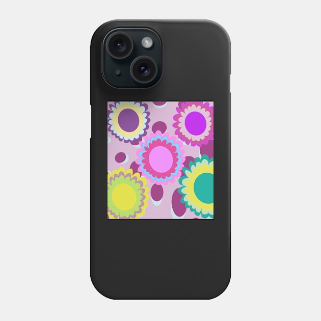 Groovy Flowers Phone Case by CATiltedArt