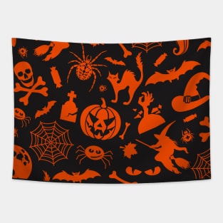 Halloween Seamless Pattern Tapestry