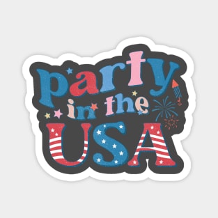 Party in the USA 4th of July Design Magnet