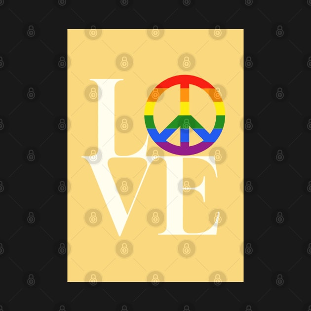 Peace and love - symbol for diversity and inclusion in yellow by punderful_day