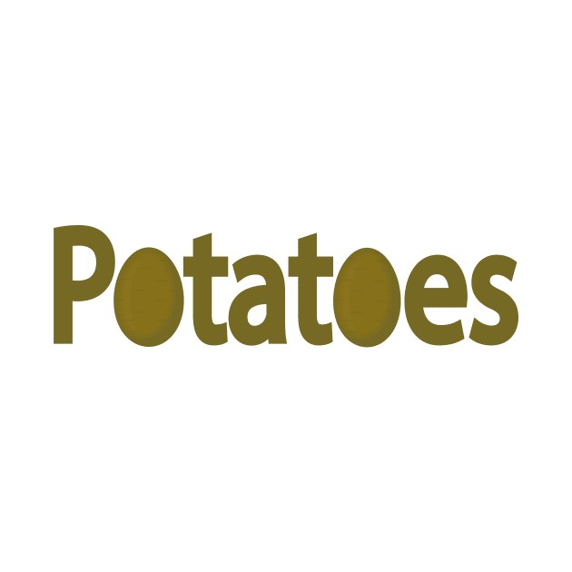 Potatoes creative fun typography design by DinaShalash