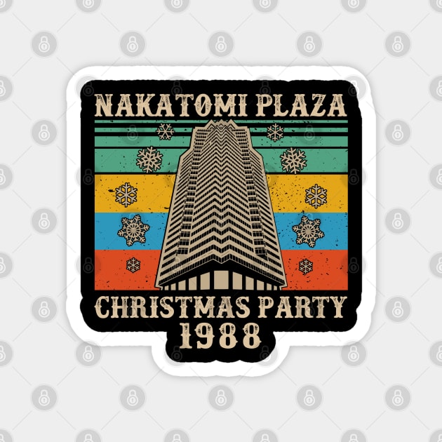 Nakatomi Plaza Christmas Party 1988 Vintage Magnet by Raul Caldwell