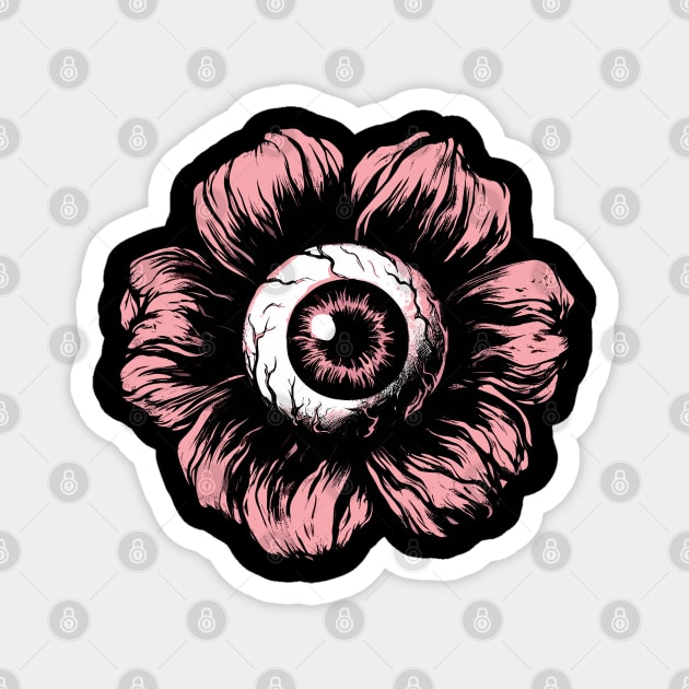 Flower eyeball trippy Magnet by Evgmerk