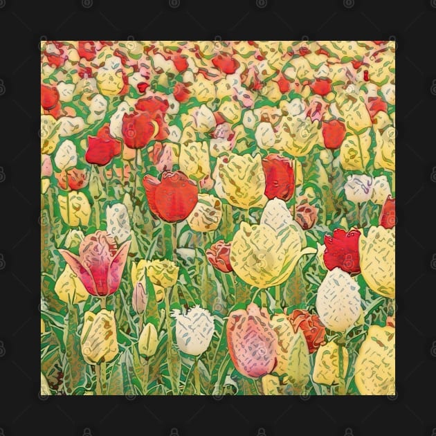 Artistic Impressionist Tulips by Muzehack