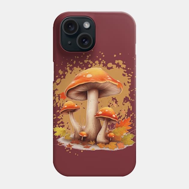 Simple Beautiful Watercolor Mushroom Phone Case by Odetee