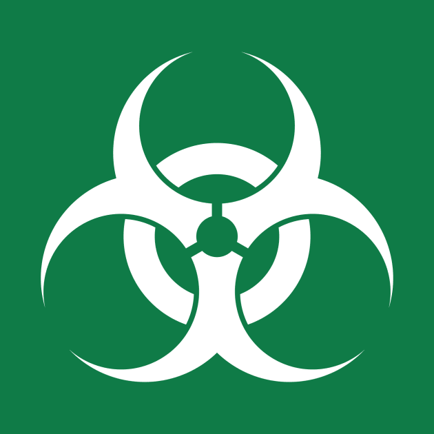 White Biohazard Sign by sciencenotes