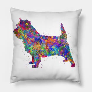 Cairn Terrier dog watercolor Pillow