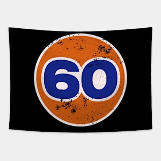 60 Vintage Number Tapestry