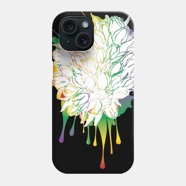 Rainbow Tulips Sketch Phone Case by AnnArtshock