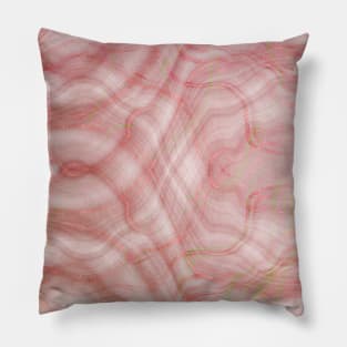 Pink and White Marbled Paint Design Pillow