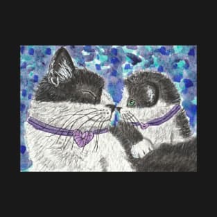 Mother and baby cat art T-Shirt