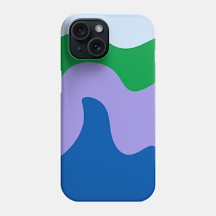 Abstract modern shapes blue, green, violet Phone Case