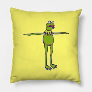 kermit the frog t pose to assert dominance / the muppets meme Pillow