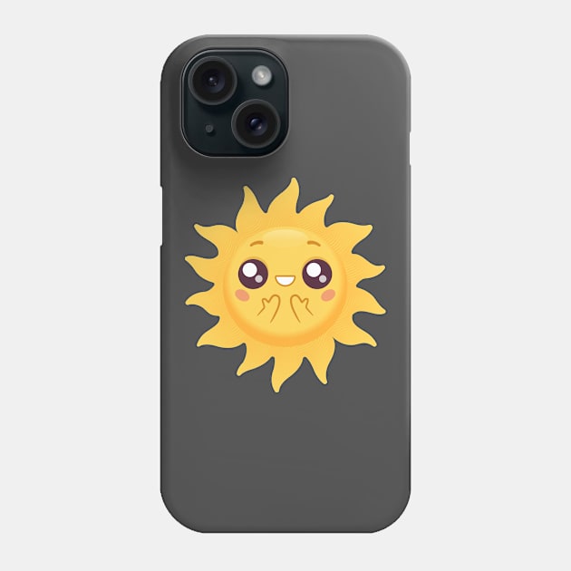 Cute Kawaii Sun Phone Case by zoljo