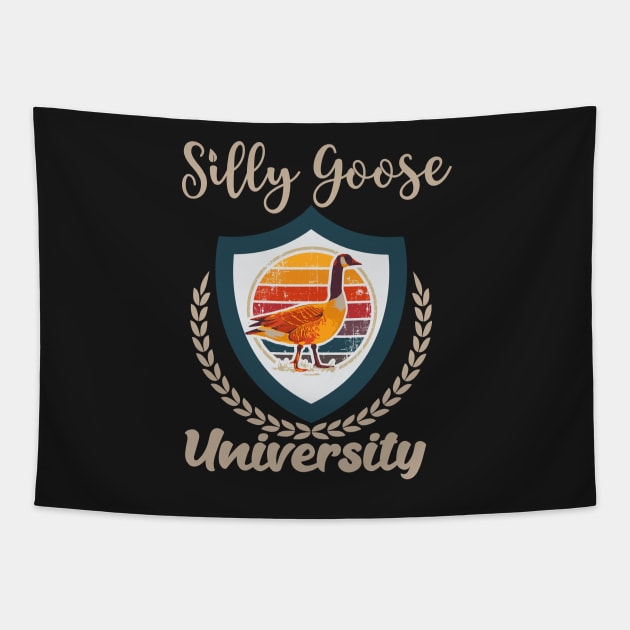 SILLY GOOSE UNIVERSITY Tapestry by HomeCoquette