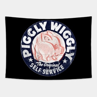 Piggly Wiggly Blue Tapestry