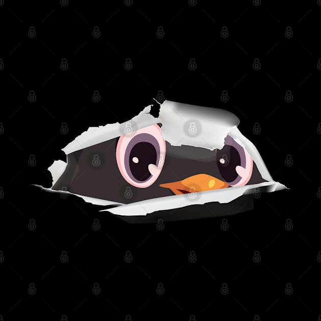 Cute penguin hiding design by STUDIOVO