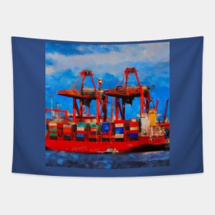 Container Ship Tapestry