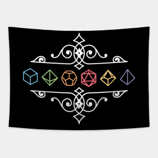 Rainbow Dice Icons RPG D20 LGBT Pride Tapestry