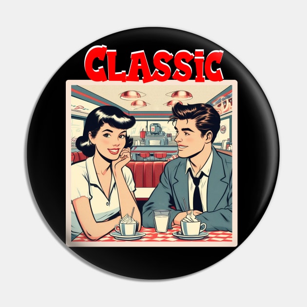 "Classic" Couple in a 50's Diner Pin by BrightC
