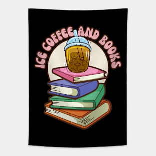 Ice Coffee And Books Tapestry