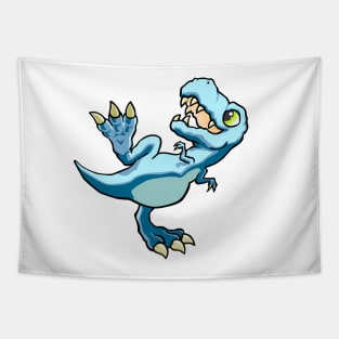 Cute Blue Dino Tapestry