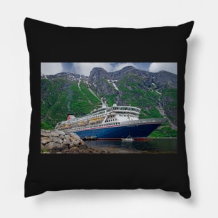 MV Balmoral Cruise Ship in Eidfjord Norway Pillow