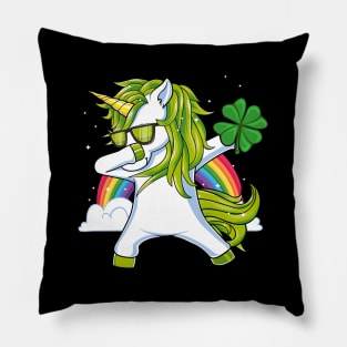 Dabbing Unicorn Lepricorn St Patrick's Day Gift Boys Kids Pillow