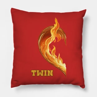 1/2 Heart flame Girls Pillow