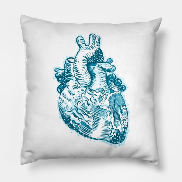 Mermaid Heart Pillow by eldatari