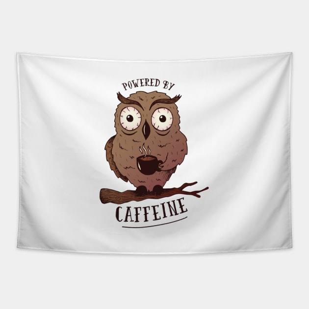 Caffeine Owl Tapestry by LR_Collections