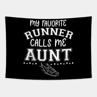 Proud Running Aunt My Favorite Runner Calls Me Aunt Matching Tapestry