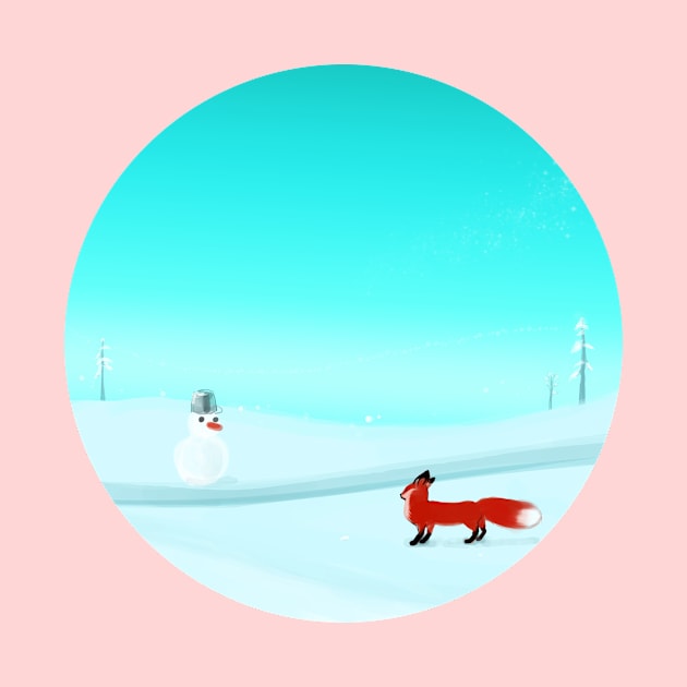 Fox and snowman by SYnergization