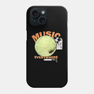 music everywhere tshirt design Phone Case