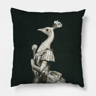 Victorian Peacock Lady Pillow