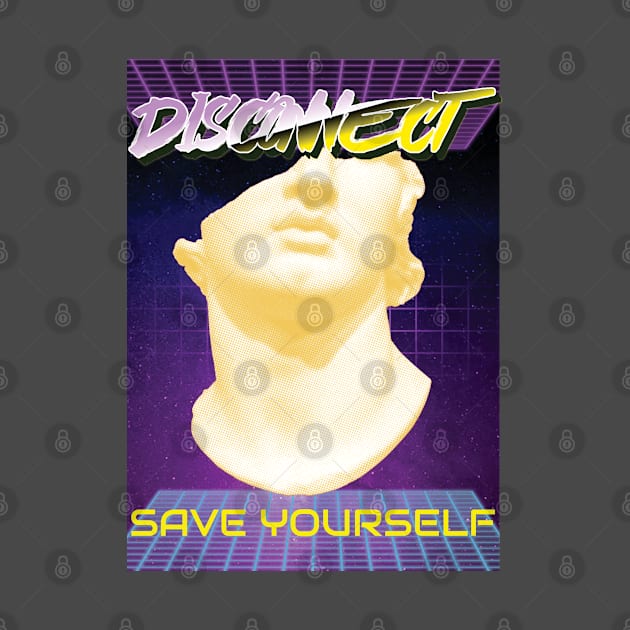 Disconnect Save Yourself Greek Bust Vaporwave by AutomaticSoul