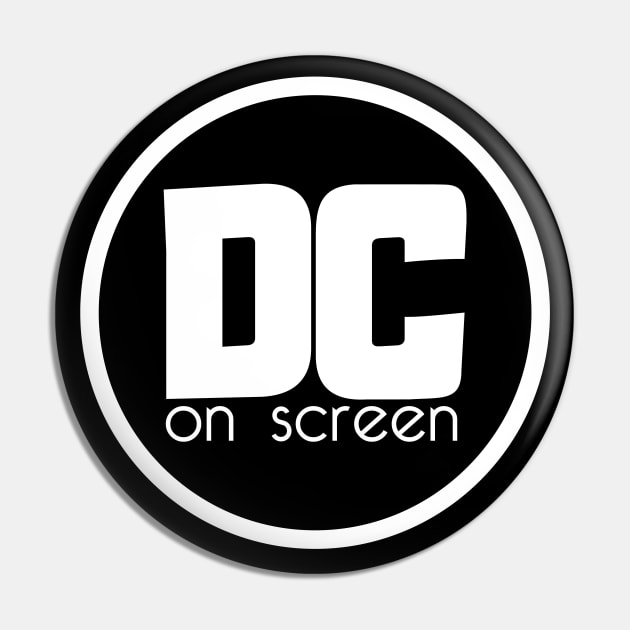 DC on SCREEN Podcast Logo (Black Circle) Pin by DC on SCREEN