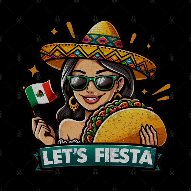 tacos Let's Fiesta dabbing sunglasses girls Cinco De Mayo Mexican by MetAliStor ⭐⭐⭐⭐⭐