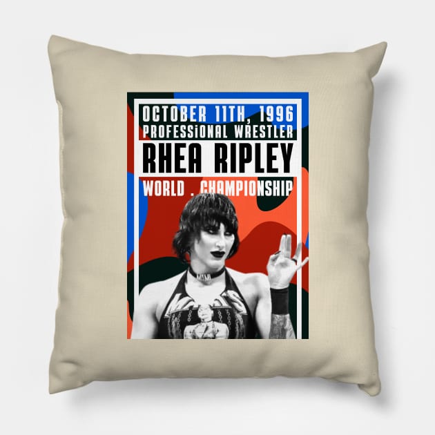 Rhea Ripley Champions Pillow by Grade Design