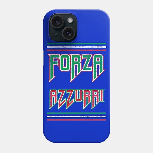 Forza Azzurri Italy Soccer Phone Case by Ruffeli