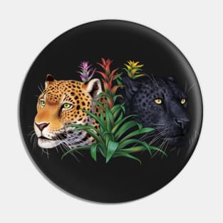 Jaguars with Bromeliads Pin